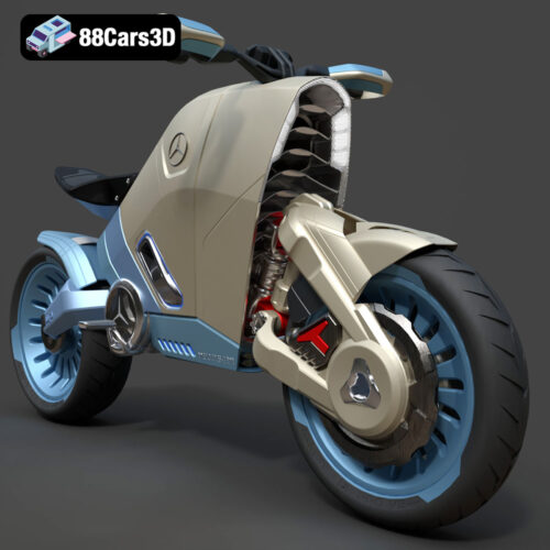 SMARANZA Mercedes Concept Electrical Motorcycle 3D Model