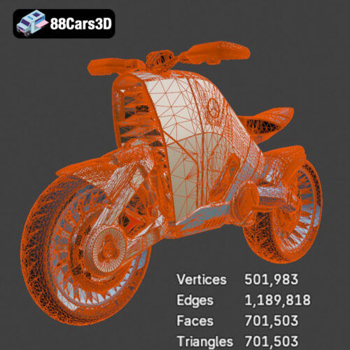 SMARANZA Mercedes Concept Electrical Motorcycle 3D Model