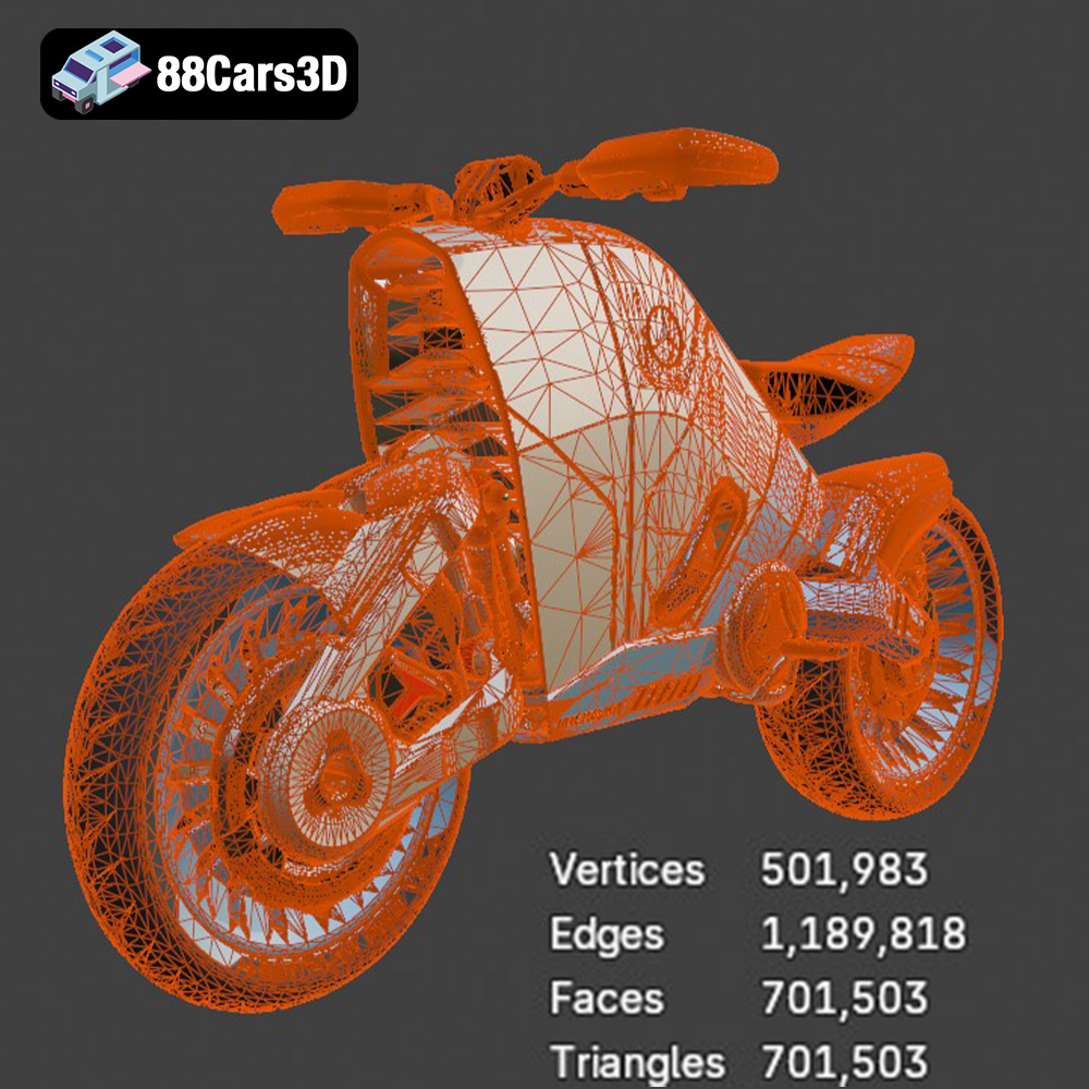 SMARANZA Mercedes Concept Electrical Motorcycle 3D Model