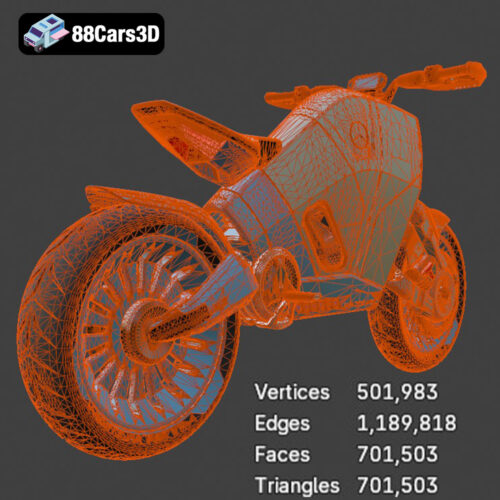SMARANZA Mercedes Concept Electrical Motorcycle 3D Model