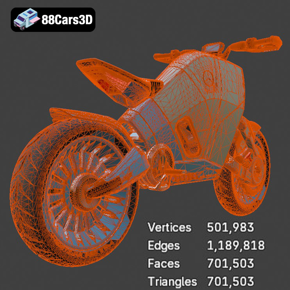 SMARANZA Mercedes Concept Electrical Motorcycle 3D Model