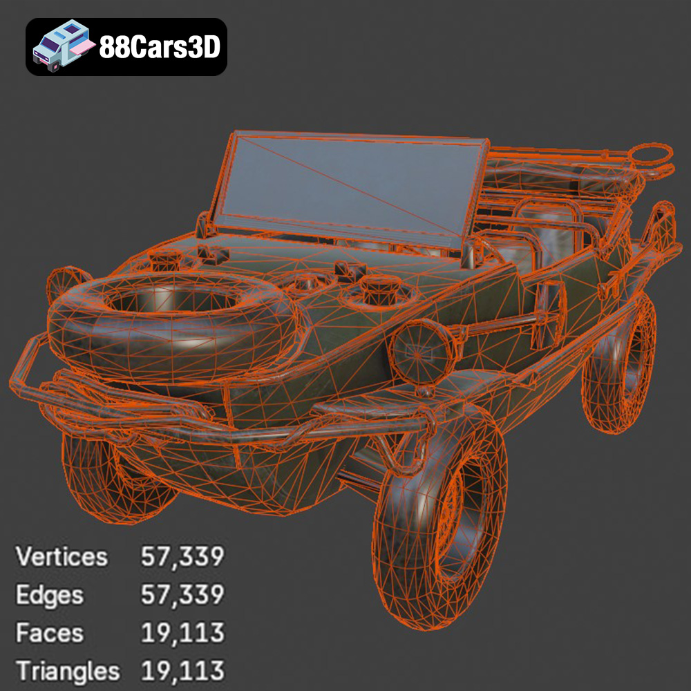 Volkswagen Schwimmwagen Typ 166 3D Model