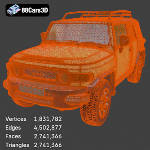Toyota FJ Cruiser 2010 3D Model Download STL FBX OBJ GLB Blend - Gallery Image 6 Toyota FJ Cruiser 2010
