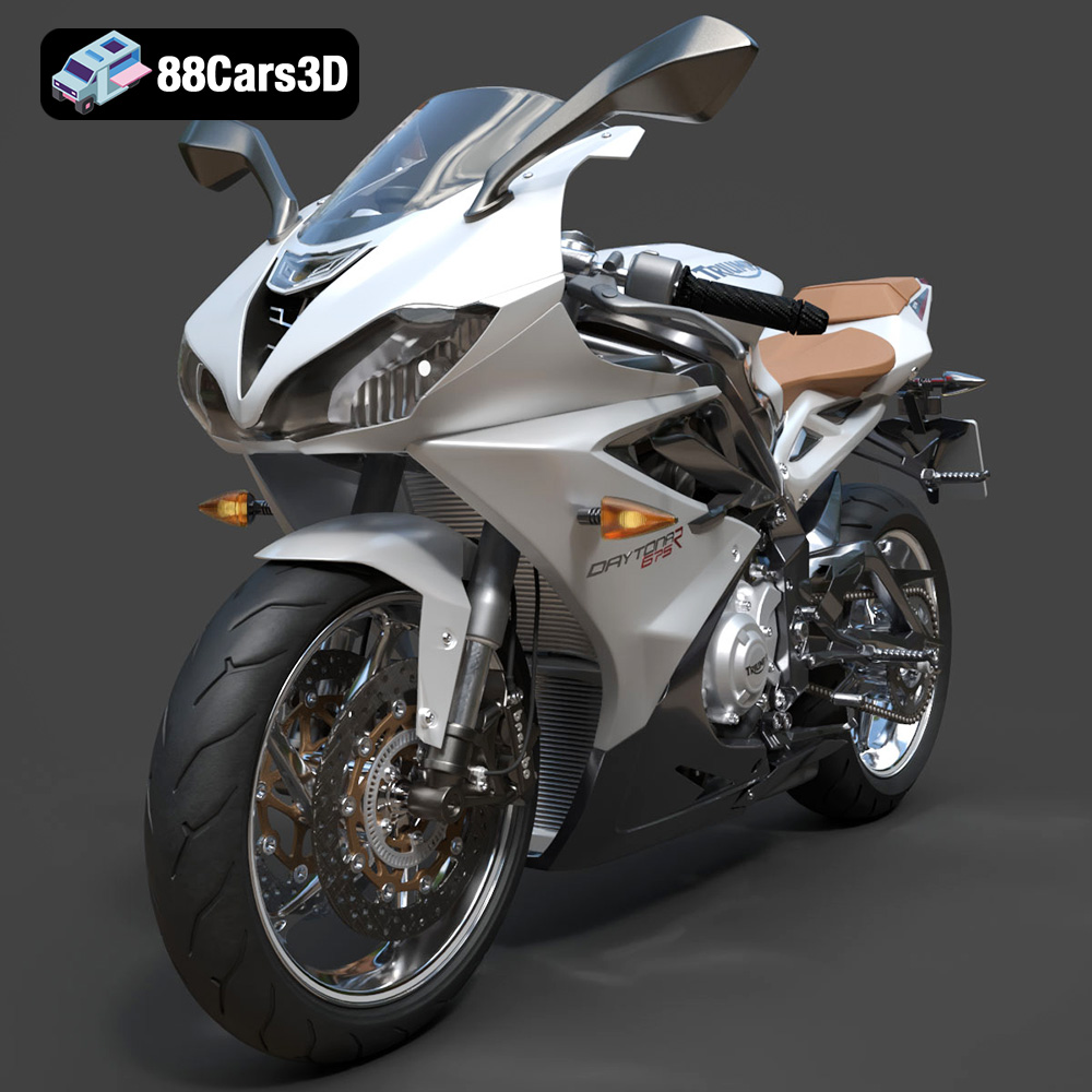 Triumph Daytona 675R ABS 2015 3D Model