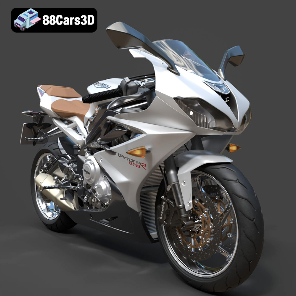 Triumph Daytona 675R ABS 2015 3D Model