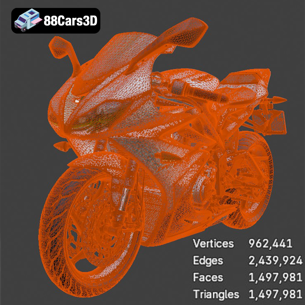 Triumph Daytona 675R ABS 2015 3D Model