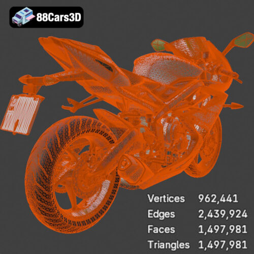 Triumph Daytona 675R ABS 2015 3D Model