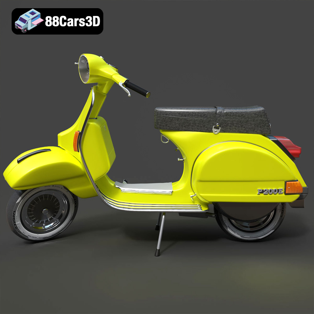 Vespa P200E 3D Model