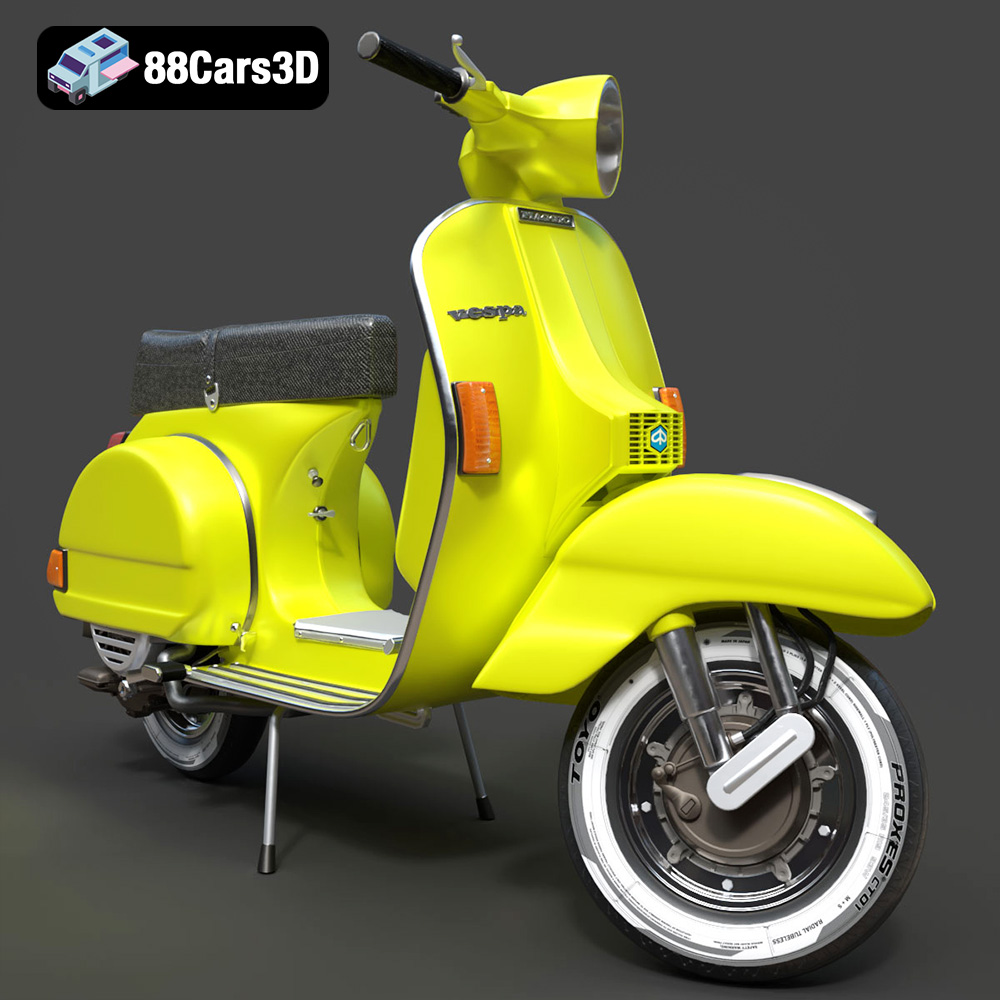 Vespa P200E 3D Model