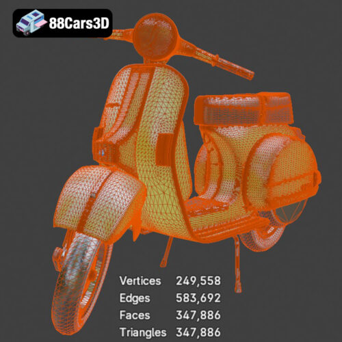 Vespa P200E 3D Model