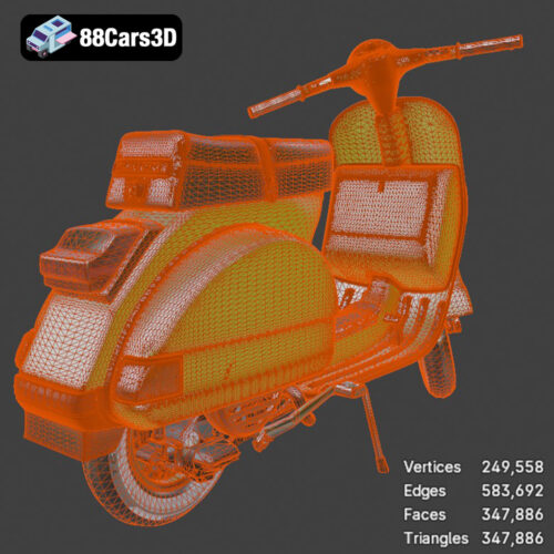 Vespa P200E 3D Model