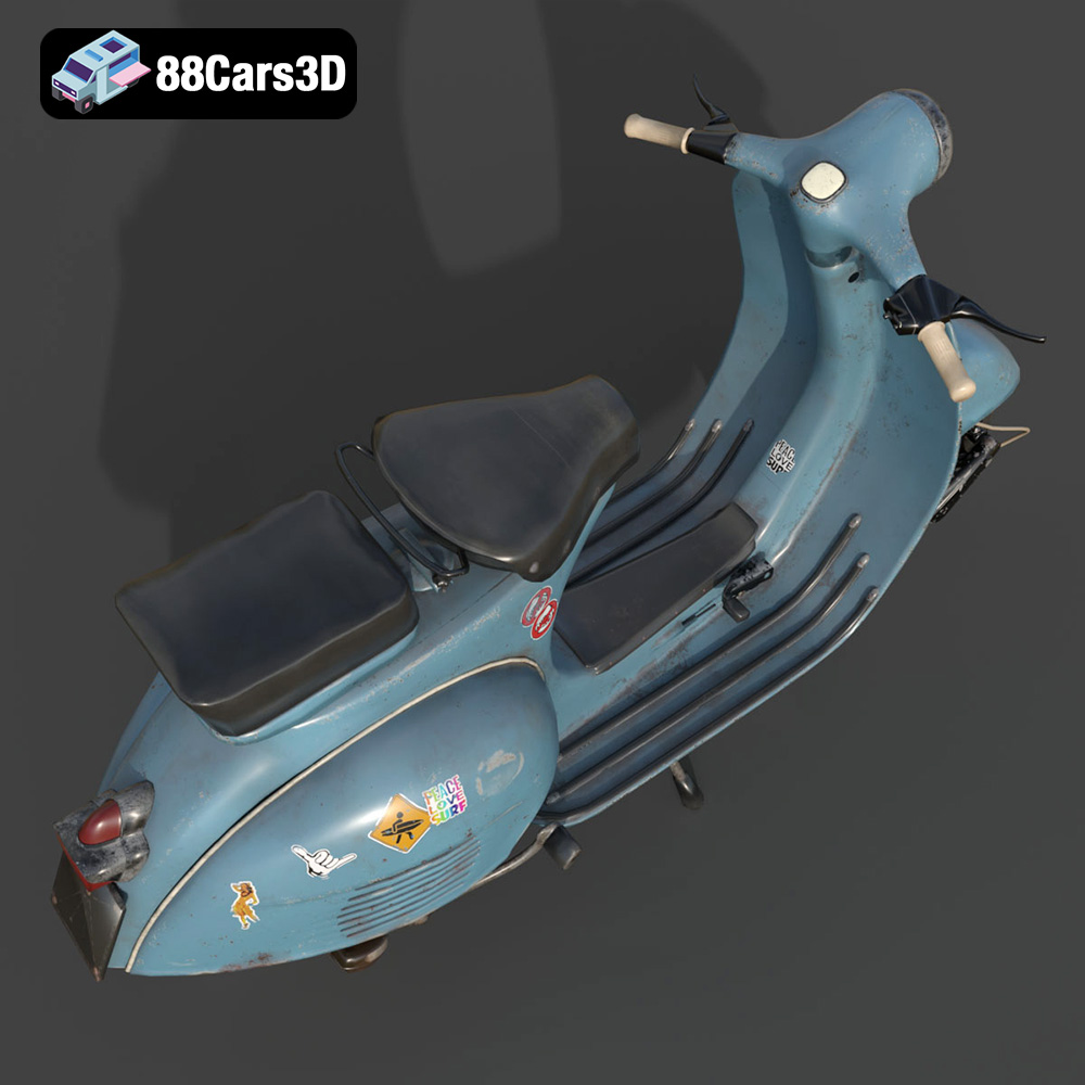 Vintage Vespa 3D Model