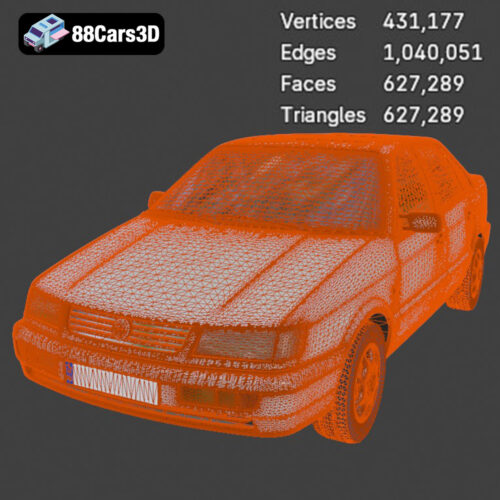 Volkswagen Passat Mk4 B4 Sedan 1993 3D Model