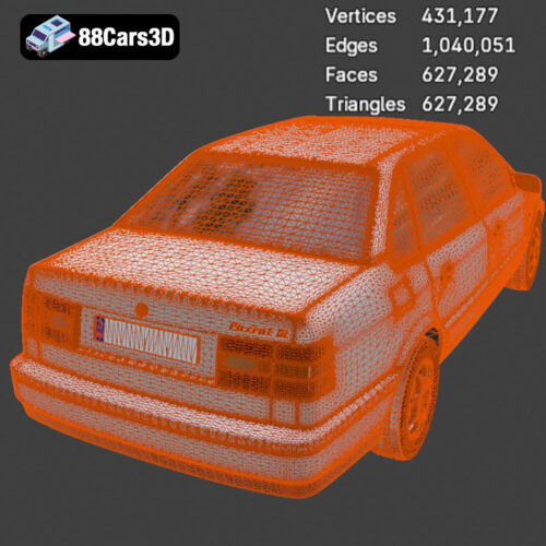 Volkswagen Passat Mk4 B4 Sedan 1993 3D Model