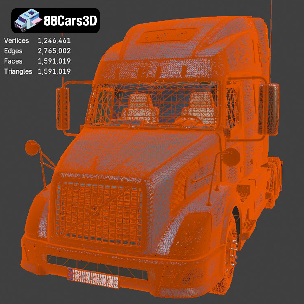 Volvo VNL Tractor Truck 2002 3D Model