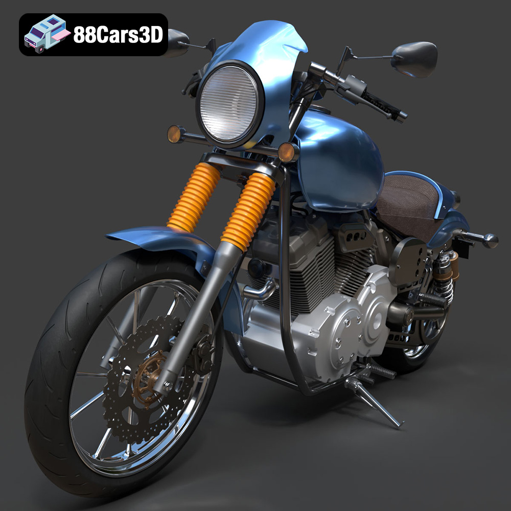 Yamaha XV950 Racer 3D Model Download STL FBX OBJ GLB Blend