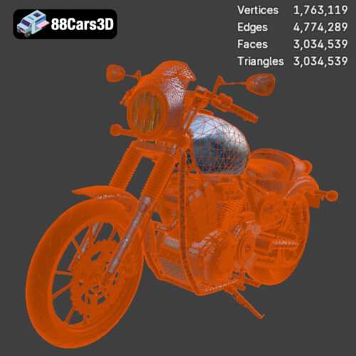 Yamaha XV950 Racer 3D Model