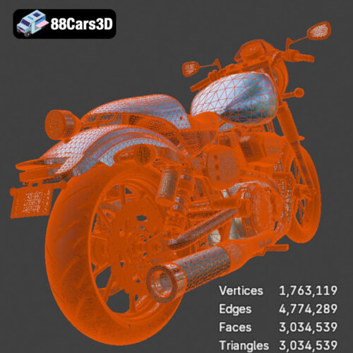 Yamaha XV950 Racer 3D Model