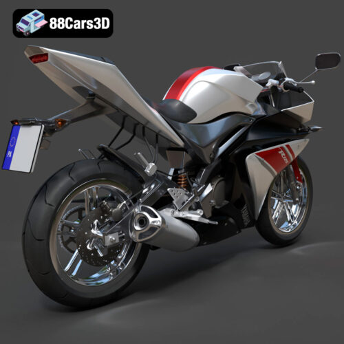Yamaha YZF-R125 EU 3D Model