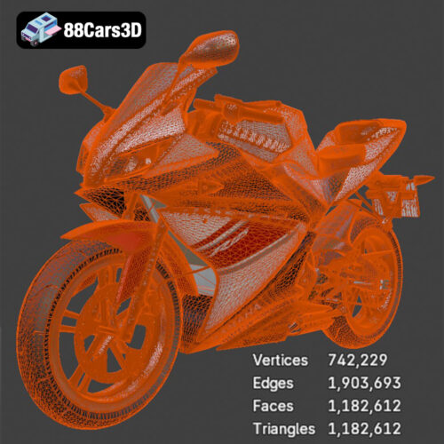 Yamaha YZF-R125 EU 3D Model