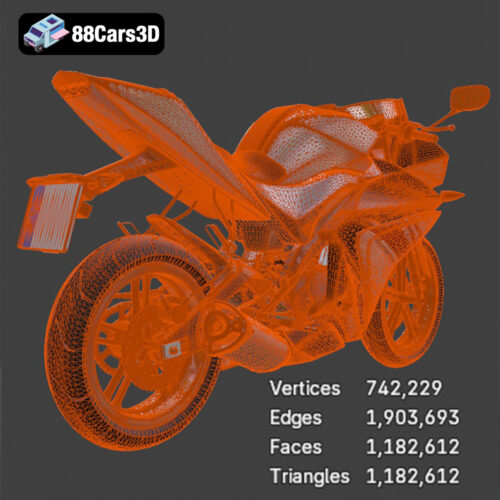 Yamaha YZF-R125 EU 3D Model