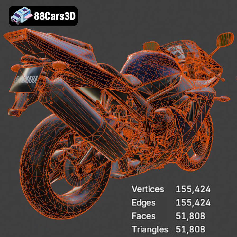 Yamaha R1 3D Model