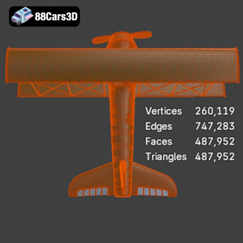 Airplane 07 3D Model Download STL FBX OBJ GLB Blend - Gallery Image 1 Airplane 07