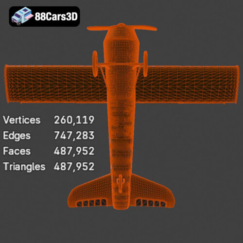 Airplane 07 3D Model Download STL FBX OBJ GLB Blend - Gallery Image 2 Airplane 07