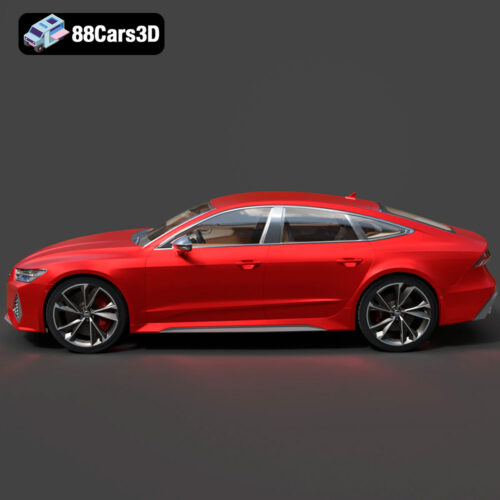 Audi RS7 Sportback 2020 3D Model Download STL FBX OBJ GLB Blend - Gallery Image 7 Audi RS7 Sportback 2020