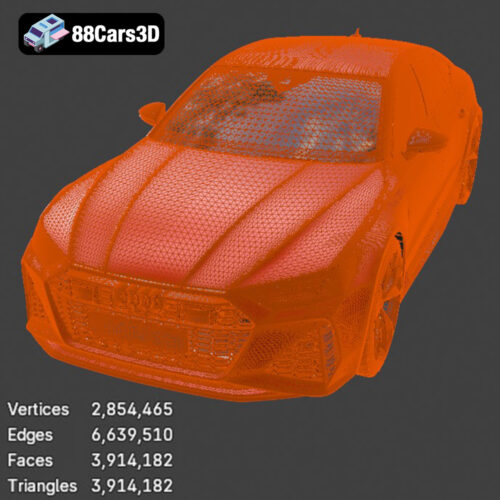 Audi RS7 Sportback 2020 3D Model Download STL FBX OBJ GLB Blend - Gallery Image 2 Audi RS7 Sportback 2020