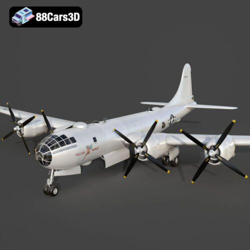 Boeing B-29 Superfortress 3D Model Download STL FBX OBJ GLB Blend - Gallery Image 8 Boeing B-29 Superfortress
