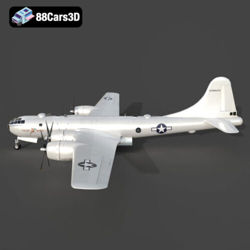Boeing B-29 Superfortress 3D Model Download STL FBX OBJ GLB Blend - Gallery Image 7 Boeing B-29 Superfortress