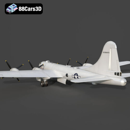 Boeing B-29 Superfortress 3D Model Download STL FBX OBJ GLB Blend - Gallery Image 6 Boeing B-29 Superfortress