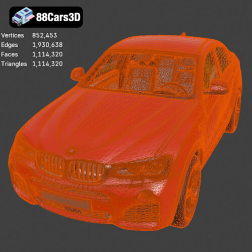 BMW X4 2015 3D Model Download STL FBX OBJ GLB Blend - Gallery Image 2 BMW X4 2015