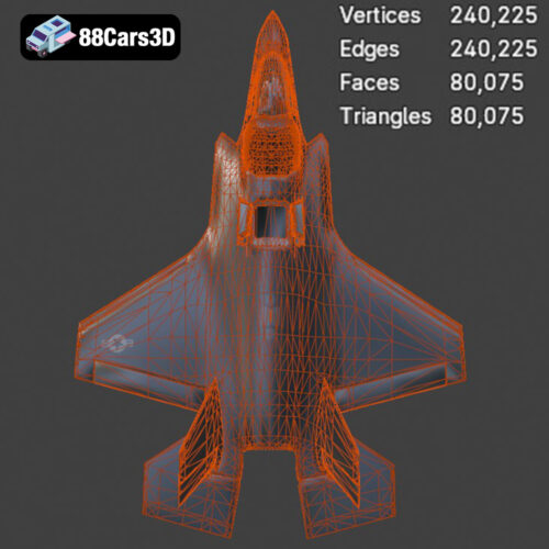 F35-08 3D Model Download STL FBX OBJ GLB Blend - Gallery Image 2 F35-08