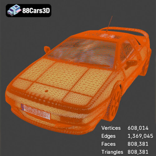 Lotus Esprit Mk5 1996 3D Model Download STL FBX OBJ GLB Blend - Gallery Image 2 Lotus Esprit Mk5 1996