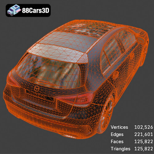 Mazda Car 01-08 3D Model Download STL FBX OBJ GLB Blend - Gallery Image 1 Mazda Car 01-08