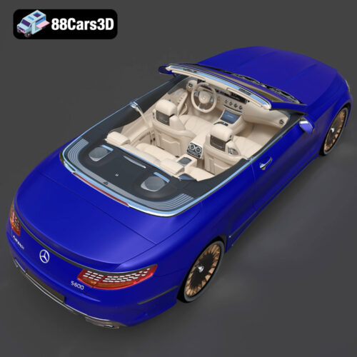 Mercedes Maybach Coupe Cabriolet 2020 3D Model Download STL FBX OBJ GLB Blend - Gallery Image 5 Mercedes Maybach Coupe Cabriolet 2020
