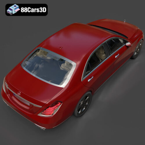 Mercedes Benz S Class LWB 2017 3D Model Download STL FBX OBJ GLB Blend - Gallery Image 5 Mercedes Benz S Class LWB 2017
