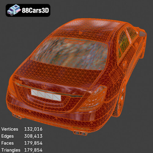 Mercedes Benz S Class LWB 2017 3D Model Download STL FBX OBJ GLB Blend - Gallery Image 1 Mercedes Benz S Class LWB 2017