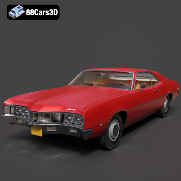 Mercury Montego 1970 3D Model Download STL FBX OBJ GLB Blend - Gallery Image 8 Mercury Montego 1970