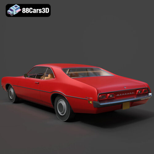 Mercury Montego 1970 3D Model Download STL FBX OBJ GLB Blend - Gallery Image 6 Mercury Montego 1970
