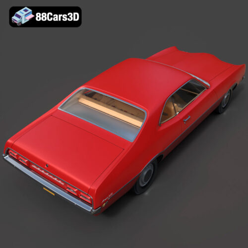 Mercury Montego 1970 3D Model Download STL FBX OBJ GLB Blend - Gallery Image 5 Mercury Montego 1970
