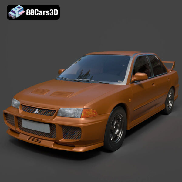 Mitsubishi Lancer Evolution III 3D Model Download STL FBX OBJ GLB Blend - Gallery Image 8 Mitsubishi Lancer Evolution III