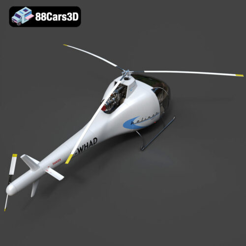 Passenger Helicopter HAD1-T Helineo-07 3D Model Download STL FBX OBJ GLB Blend - Gallery Image 5 Passenger Helicopter HAD1-T Helineo-07