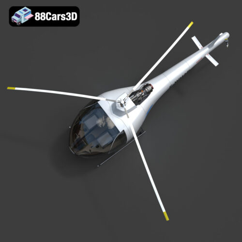 Passenger Helicopter HAD1-T Helineo-07 3D Model Download STL FBX OBJ GLB Blend - Gallery Image 4 Passenger Helicopter HAD1-T Helineo-07