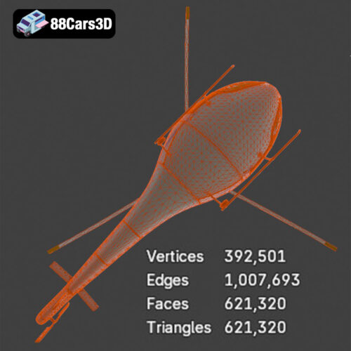 Passenger Helicopter HAD1-T Helineo-07 3D Model Download STL FBX OBJ GLB Blend - Gallery Image 2 Passenger Helicopter HAD1-T Helineo-07