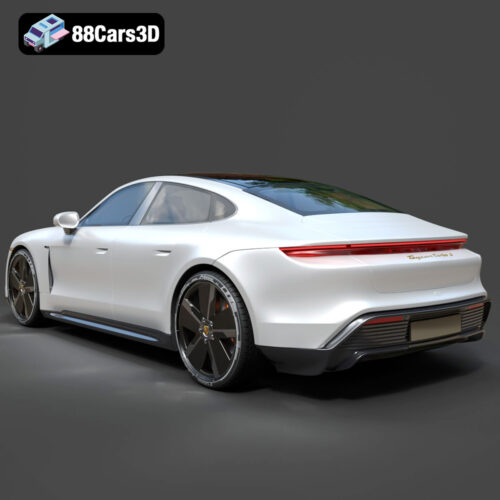 Porsche Taycan Turbo S 3D Model Download STL FBX OBJ GLB Blend - Gallery Image 6 Porsche Taycan Turbo S