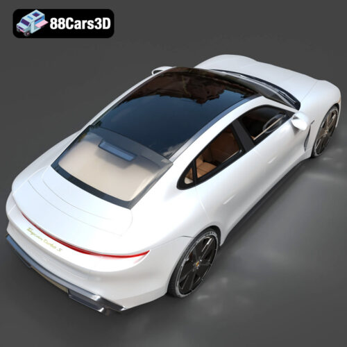 Porsche Taycan Turbo S 3D Model Download STL FBX OBJ GLB Blend - Gallery Image 5 Porsche Taycan Turbo S