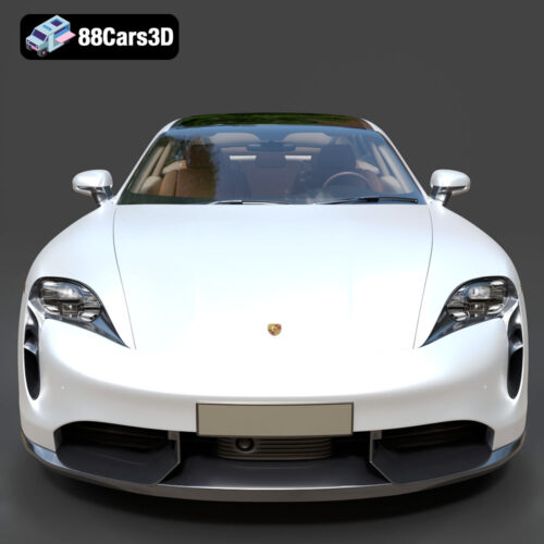 Porsche Taycan Turbo S 3D Model Download STL FBX OBJ GLB Blend - Gallery Image 4 Porsche Taycan Turbo S